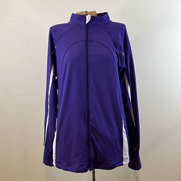 NWT Mizuno Purple with White Trim Athletic Jacket - Size XL - Picture 1 of 14